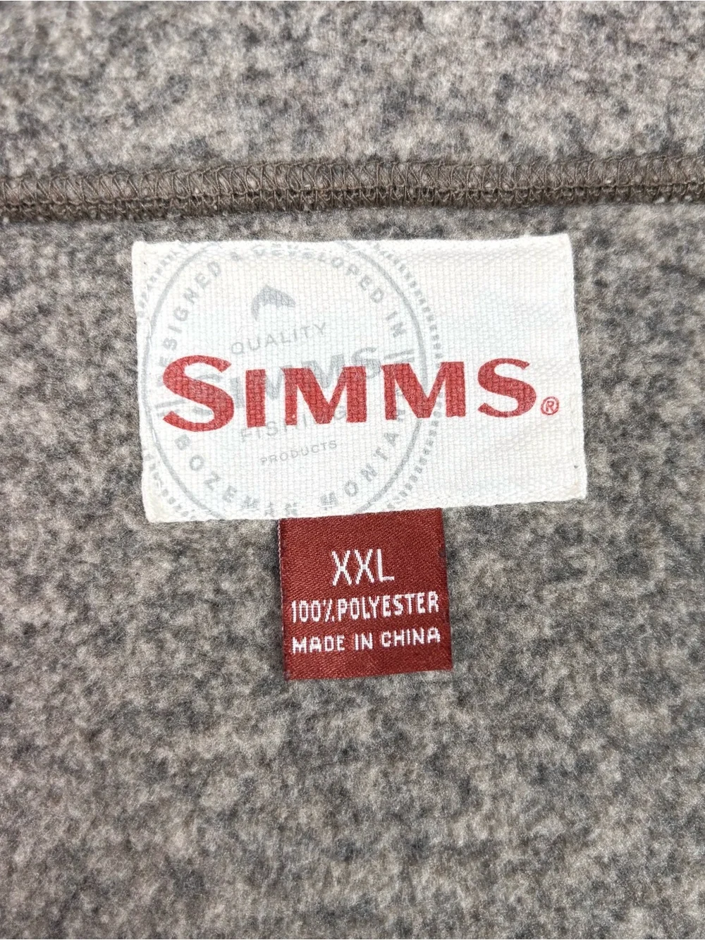 SIMMS Fishing Sweater Men's Size XXL Fleece 1/4 Zip Pullover Outdoor